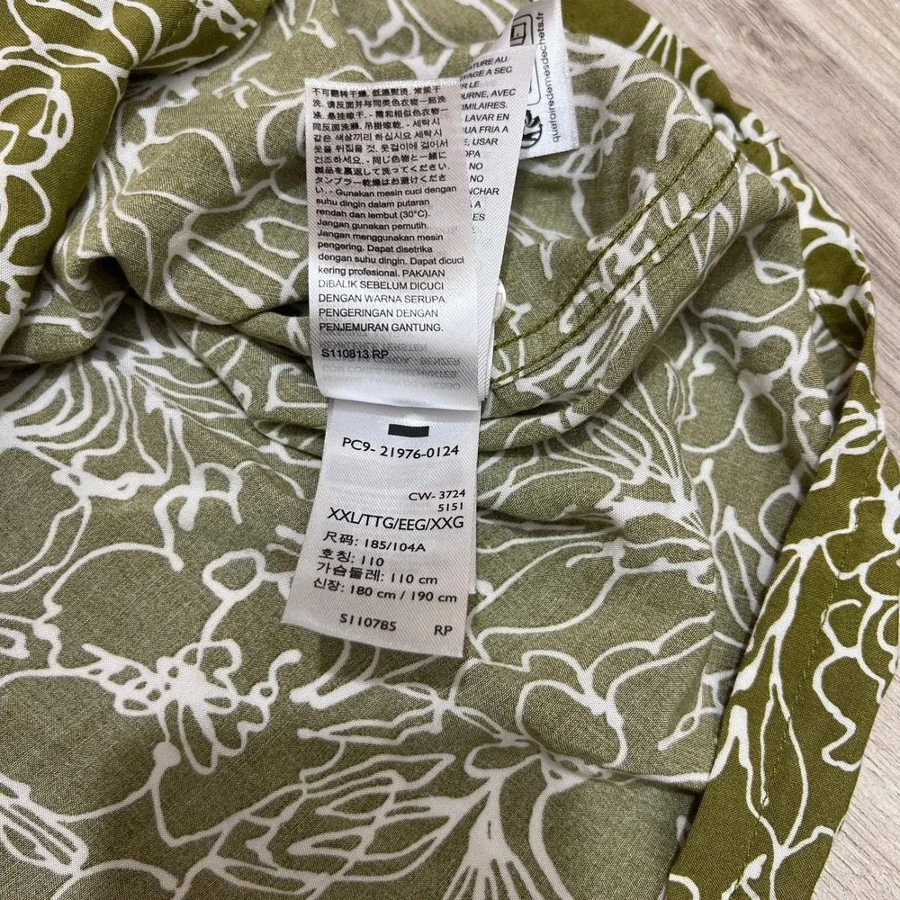 Levi's Classic Camper Shirt 2XL Green printed Relaxed Fit
